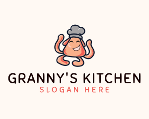 Octopus Kitchen Chef  logo design