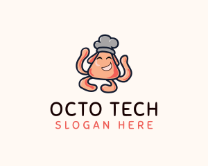 Octopus Kitchen Chef  logo design