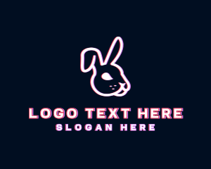 Band - Bunny Rabbit Glitch logo design