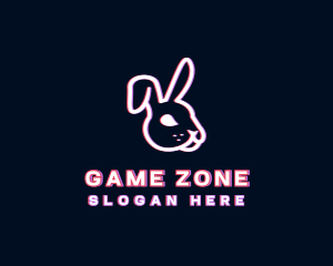 Bunny Rabbit Glitch logo design