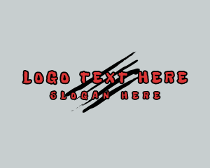 Smudged - Grunge Halloween Wordmark logo design