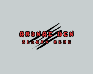 Grunge Halloween Wordmark logo design