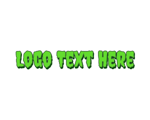 Dripping - Slimy Green Wordmark logo design