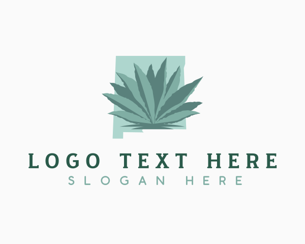 American - New Mexico Agave Plant logo design