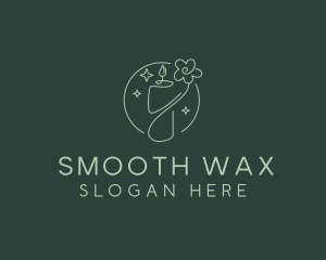 Floral Wellness Candle logo design