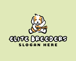 Dog Puppy Guitar logo design