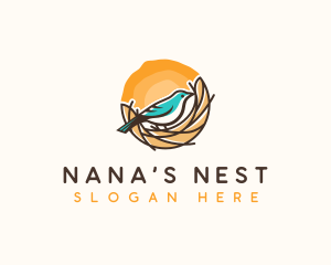 Bird Animal Nest logo design