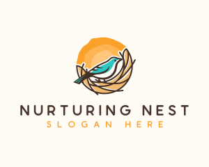 Bird Animal Nest logo design