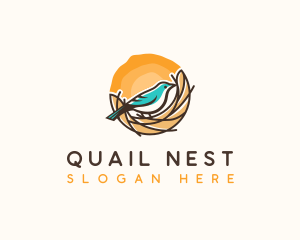 Bird Animal Nest logo design