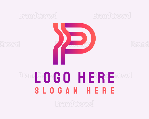 Software Programmer Letter P Logo