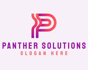 Software Programmer Letter P logo design