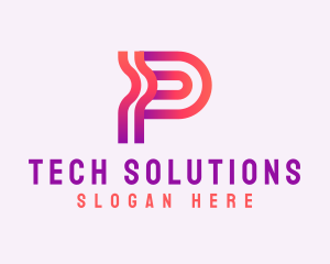 Software - Software Programmer Letter P logo design