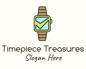 Watch - Check Wrist Watch logo design