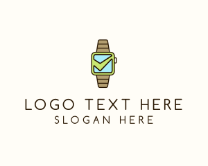 Watch - Check Wrist Watch logo design