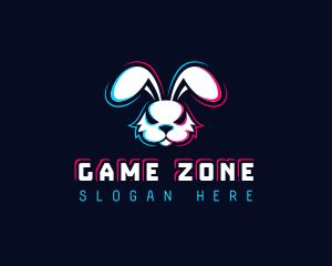 Glitch Gaming Bunny logo design