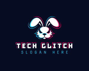 Glitch Gaming Bunny logo design