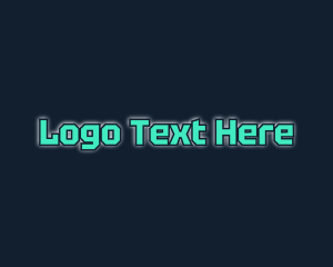 It - Futuristic Glowing Tech logo design