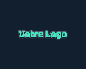 Futuristic Glowing Tech Logo