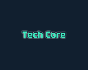 Futuristic Glowing Tech logo design