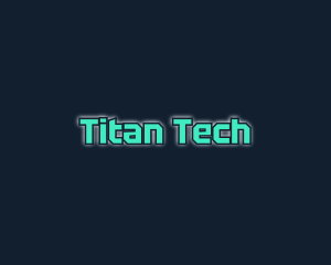 Futuristic Glowing Tech logo design