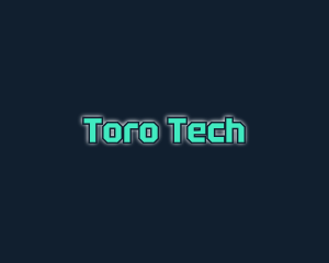 Futuristic Glowing Tech logo design