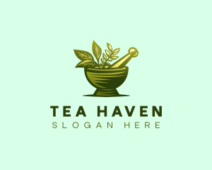 Mortar Herbal Medicine logo design