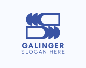 Streaming App - Spliced Streaming App Letter D logo design