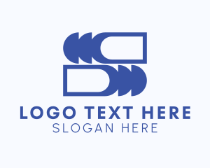 App - Spliced Streaming App Letter D logo design