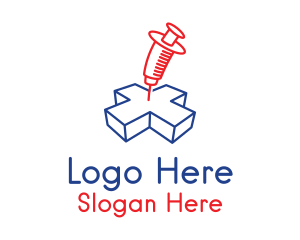 Medical Syringe Outline  Logo