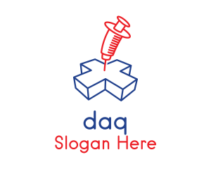Medical Syringe Outline  Logo