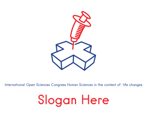 Paramedic - Medical Syringe Outline logo design