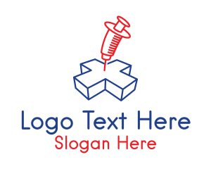 Medical Syringe Outline  Logo