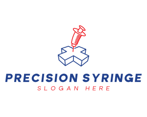 Medical Syringe Outline  logo design