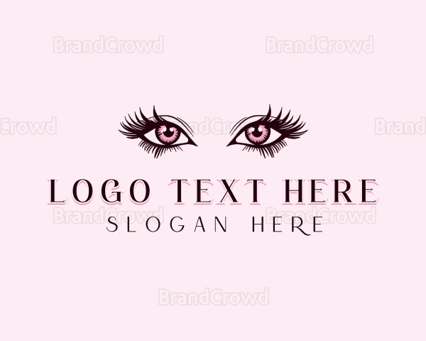 Eyelashes Beauty Cosmetics Logo