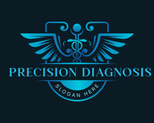 Diagnosis - Physician Caduceus Medicine logo design