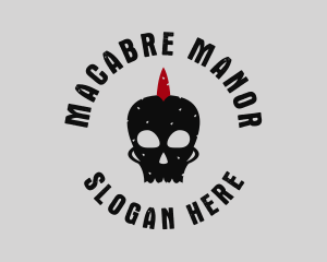 Mohawk Bone Skull logo design