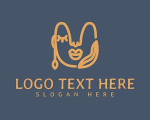 Therapy - Golden Organic Beauty logo design