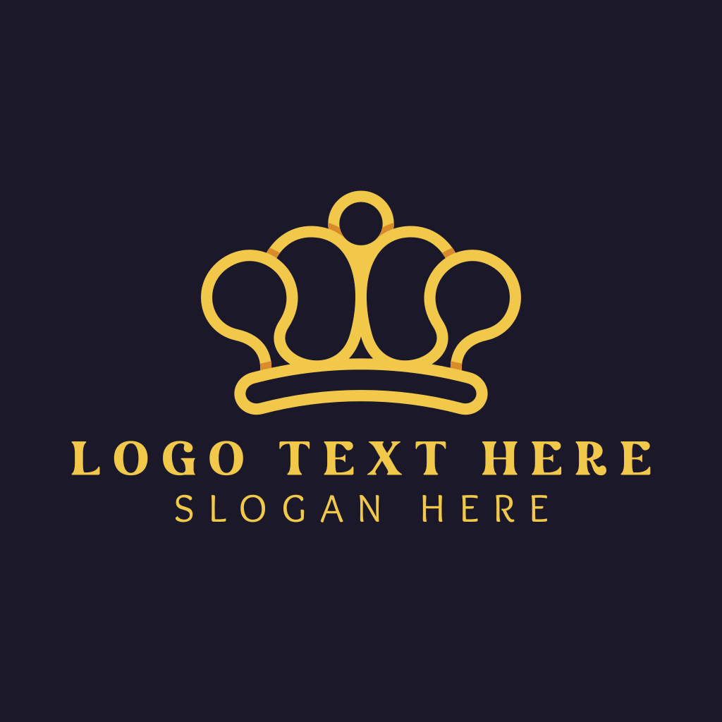 Yellow Deluxe Crown Logo | BrandCrowd Logo Maker