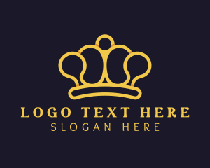 Pageant - Yellow Deluxe Crown logo design