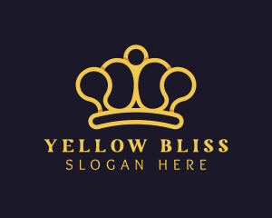 Yellow Deluxe Crown logo design