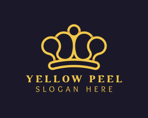 Yellow Deluxe Crown logo design