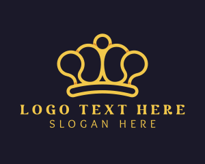 Deluxe - Yellow Deluxe Crown logo design