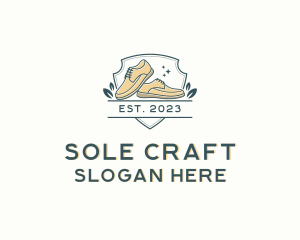 Shoemaking - Men Suede Oxford Shoes logo design