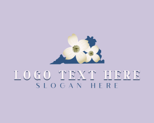 American Dogwood - Virginia American Dogwood Flower logo design