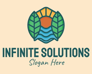 Sustainability - Nature Sunshine Leaves logo design