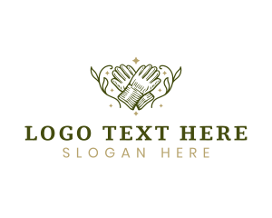 Landscaping Gloves Garden Logo