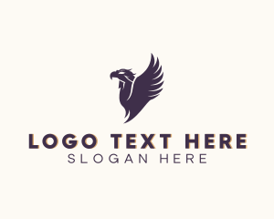 Steppe Eagle - American Bald Eagle Bird logo design