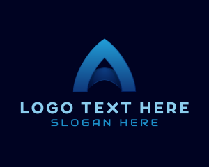 Data - Gradient Tech Letter A logo design