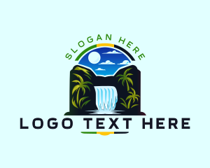 Vacation - Nature River Waterfalls logo design