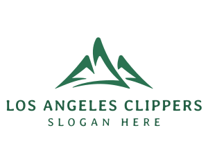 Camper - Mountain Peak Hiking logo design
